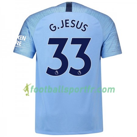 Tenue Manchester City G.Jesus 33 Domicile 2018-2019 Maillot de Foot